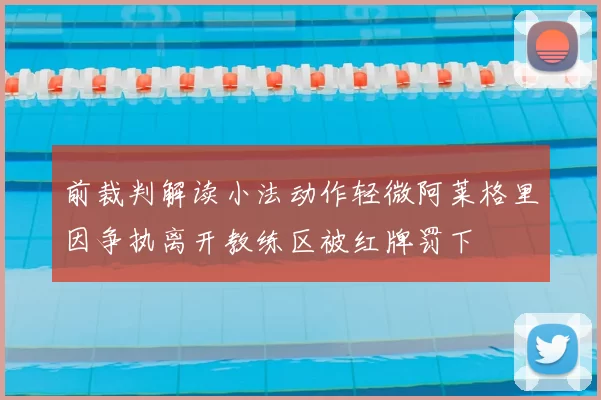 前裁判解读小法动作轻微阿莱格里因争执离开教练区被红牌罚下